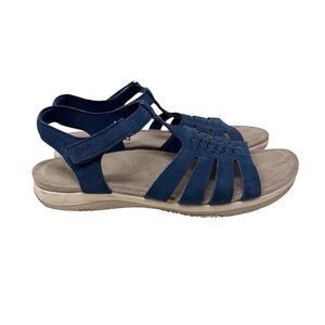 Earth Origins Saila blue Leather Strappy sandals with Ankle Strap women’s 10M